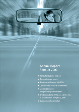 Annual Report Renault 2003