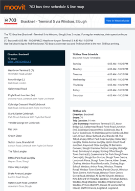 703 Bus Time Schedule & Line Route