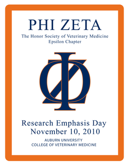 Phi Zeta Epsilon Chapter College of Veterinary Medicine Auburn University