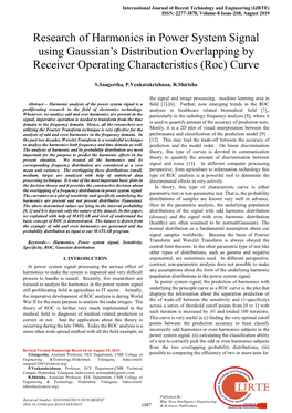 Research of Harmonics in Power System Signal Using Gaussian's