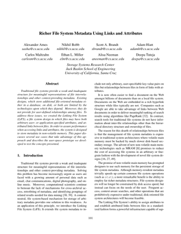 Richer File System Metadata Using Links and Attributes