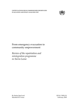 From Emergency Evacuation to Community Empowerment Review
