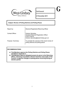 Paper E Review of Polling Districts