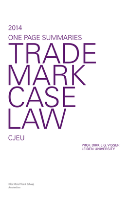 One Page Summaries Trademark CJEU