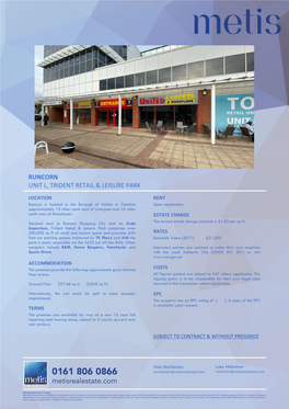 Runcorn Unit L, Trident Retail & Leisure Park