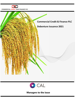 Commercial Credit & Finance PLC Debenture Issuance 2021