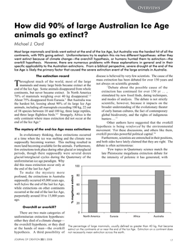 How Did 90% of Large Australian Ice Age Animals Go Extinct? Michael J