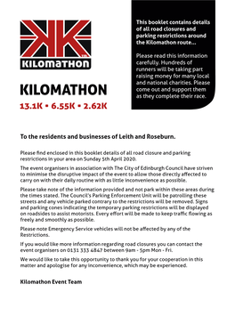Kilomathon Route