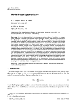 Model-Based Geostatistics