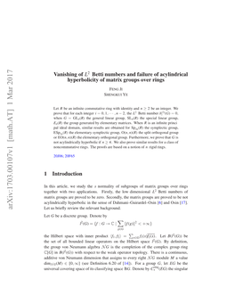 Arxiv:1703.00107V1 [Math.AT] 1 Mar 2017