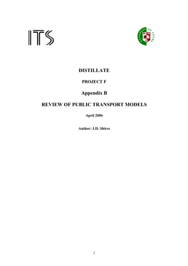 Appendix B: Review of Public Transport Models