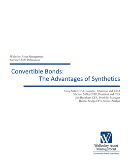 Convertible Bonds: the Advantages of Synthetics