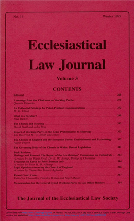 Ecclesiastical Law Journal