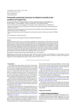 Nematode Community Structure in Relation to Metals in the Southern of Caspian