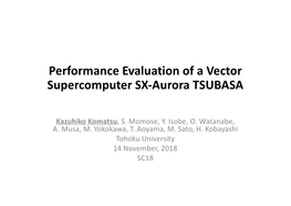 Performance Evaluation of a Vector Supercomputer SX-Aurora TSUBASA