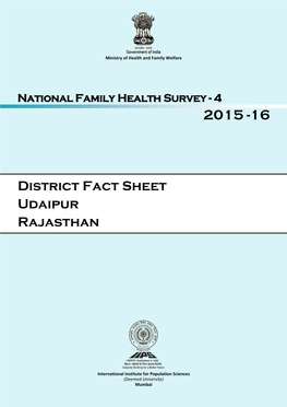 District Fact Sheet Udaipur Rajasthan