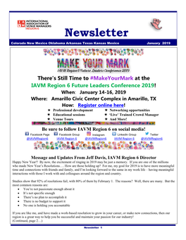 Newsletter Colorado New Mexico Oklahoma Arkansas Texas Kansas Mexico January 2019