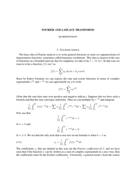 Fourier and Laplace Transforms