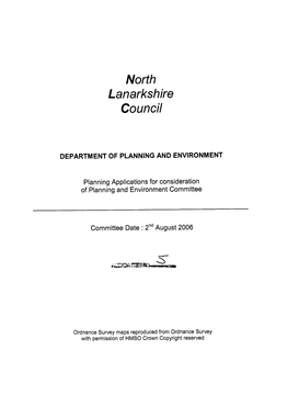 North Lanarkshire Council DEPARTMENT of PLANNING