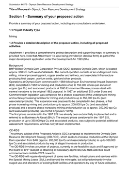 EPBC Act Referral and Decision Making for Any (Post Any OD-RDS Approval) Future Continuing BAU Activities Is Therefore Required;