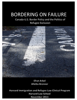 Canada-US Border Policy and the Politics of Refugee Exclusion