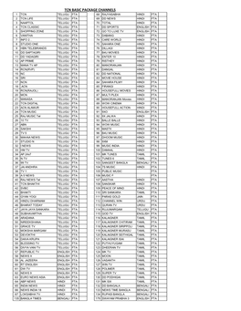 Tcn Basic Package Channels