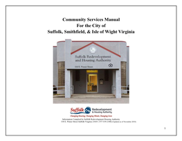 Community Services Manual for the City of Suffolk, Smithfield, & Isle Of