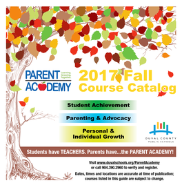 2017 Fall Course Catalog