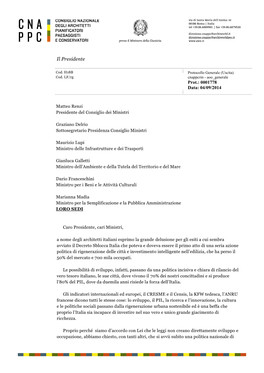 Lettera Aperta Al Governo 040914