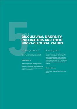 Biocultural Diversity, Pollinators and Their Socio-Cultural Values