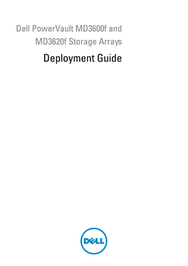 Dell Powervault Md3600f and Md3620f Storage Arrays Deployment Guide Book.Book Page 2 Friday, September 9, 2011 11:26 PM