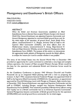 Montgomery and Eisenhower's British Officers