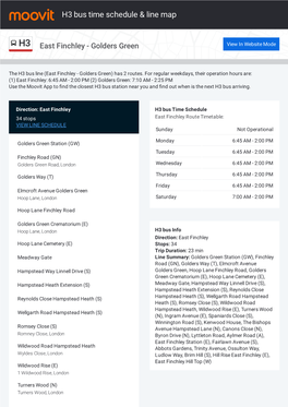 H3 Bus Time Schedule & Line Route