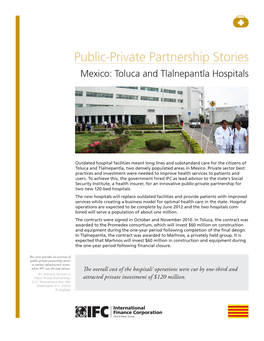 Public-Private Partnership Stories Mexico: Toluca and Tlalnepantla Hospitals