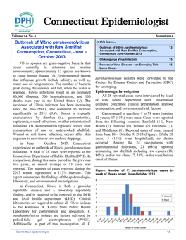 Outbreak of Vibrio Parahaemolyticus Associated with Raw Shellfish Consumption, Connecticut, June