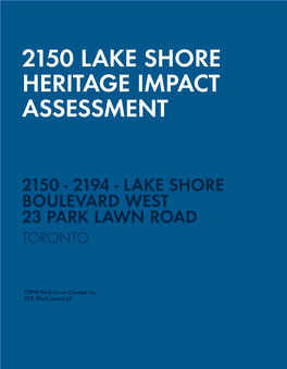 2150 Lake Shore Heritage Impact Assessment