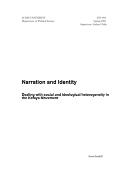 Narration and Identity