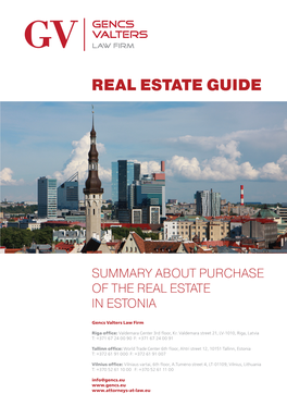 Real Estate Guide 2016: Estonia