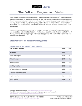 The Police in England and Wales
