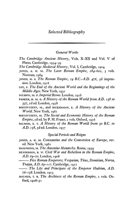 Selected Bibliography