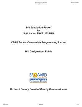 Central Broward Regional Park (CBRP) Soccer Concession