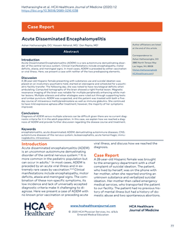 Acute Disseminated Encephalomyelitis