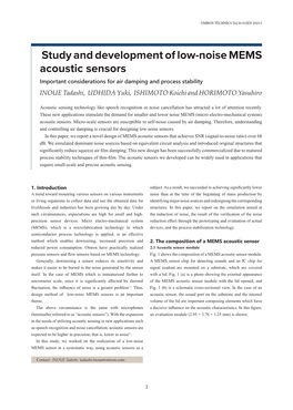 Study and Development of Low-Noise MEMS Acoustic Sensors
