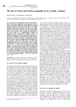 The Role of Stat5a and Stat5b in Signaling by IL-2 Family Cytokines