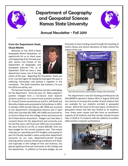 Department of Geography and Geospatial Sciences Kansas State University