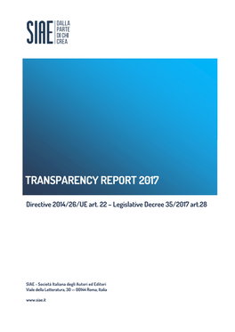 Transparency Report 2017