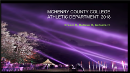 Mchenry County College Athletic Department 2018