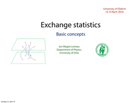 Exchange Statistics Basic Concepts