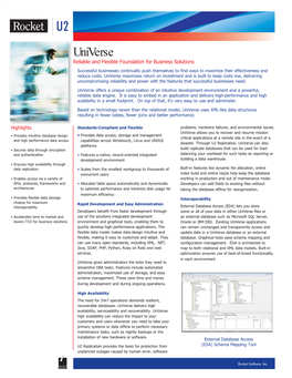 Universe Datasheet