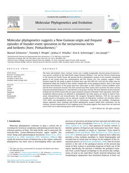 Molecular Phylogenetics Suggests a New Guinean Origin and Frequent